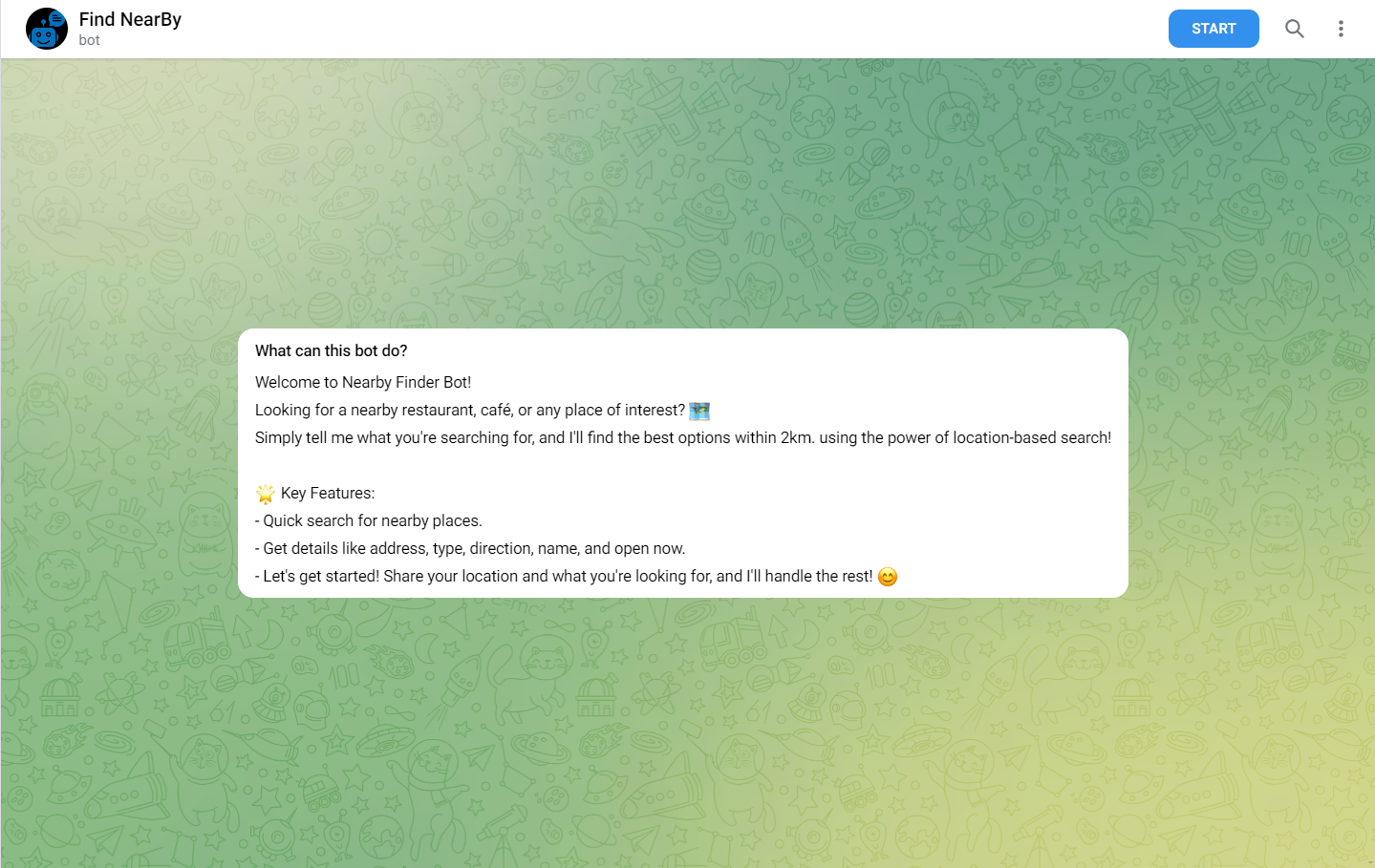 FindNearBy Bot